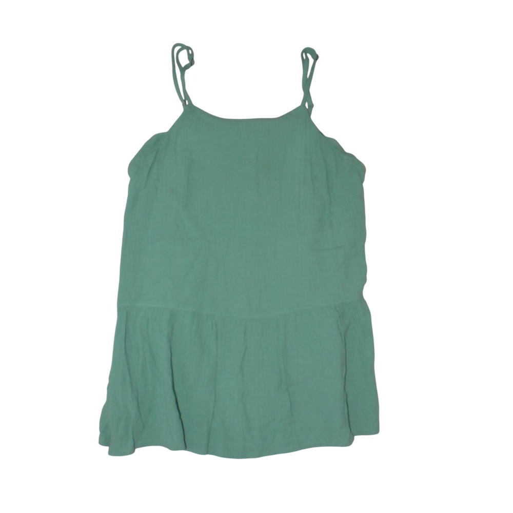 Mossimo Supply Co Sage Green Peplum Cami Top Square Neck Gauze Size S 4256